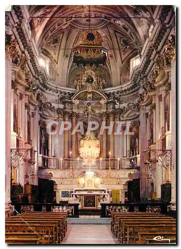 Cartes postales moderne Sospel Alpes Mar interieur de l'eglise St Michel style flamboyant construite en 1640 sauf le clo