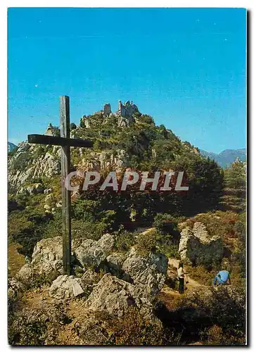 Cartes postales moderne La Cote d'Azur Sainte Agnes Le Village du Littoral le plus de haut d'Europe Les ruines du Chatea