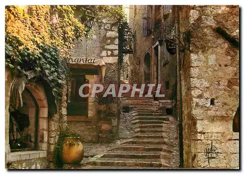 Moderne Karte La Cote d'Azur St Paul de Vence Montee de l'Eglise