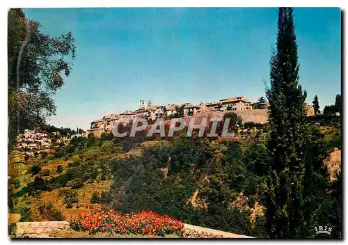 Moderne Karte La Cote d'Azur et son arriere pays Vue sur Saint Paul de Vence