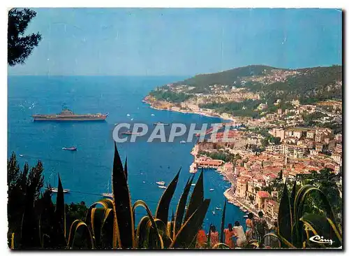 Cartes postales moderne Villefranche sur Mer Alp Mer La rade et le Clemenceau