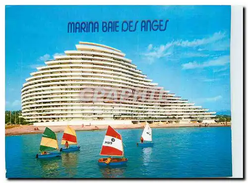 Moderne Karte Marina baie des Anges Villeneuve Loubet Plage Cote d'Azur French Riviera Immeuble Amiral