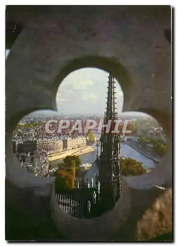 Moderne Karte Paris vu des Tours de Notre Dame