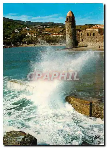 Moderne Karte Lumiere et Couleurs de la Copte Vermeille Collioure Celebre Port Catelan