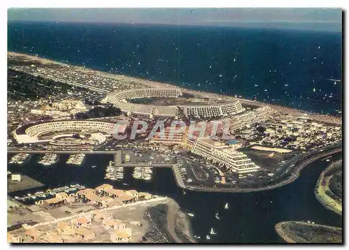 Cartes postales moderne Le Cap d'Agde Herault Port Nature vue aerienne