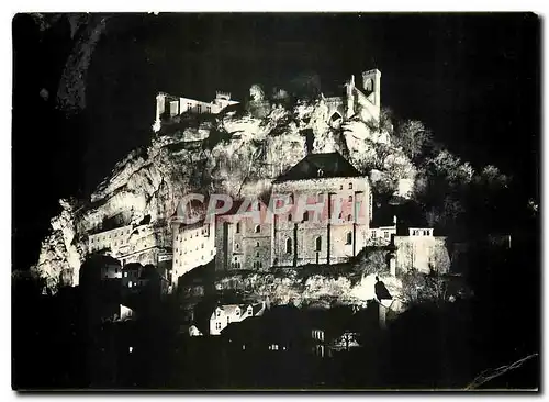 Cartes postales moderne Rocamadour Lot La Site illumine
