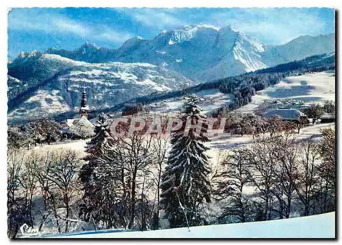 Moderne Karte Combloux Hte Savoie Panorama sur le Mont Blanc