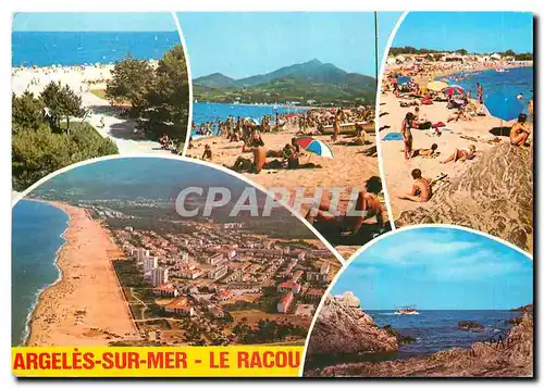 Cartes postales moderne Argeles sur Mer Le Racou La Plage Vue generale Les rochers