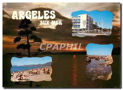 Moderne Karte Argeles sur Mer Le Racou Souvenir