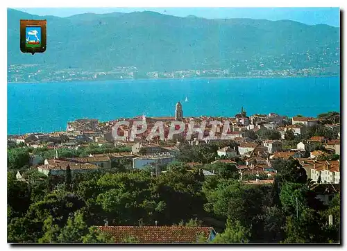 Moderne Karte Saint Tropez Vue generale dans le fond Ste Maxime et les Maures