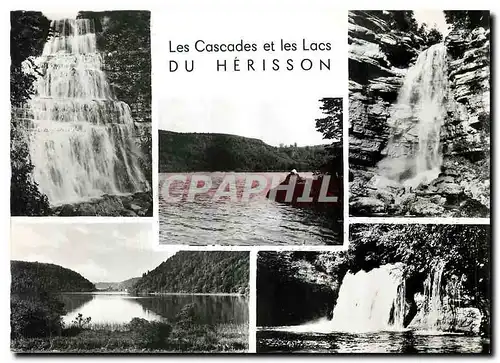 Cartes postales moderne La Cascade de l'Eventail Le Grand Saut Le Lac de Chalain Le Lac du Val Le Gour Bleu