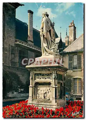 Moderne Karte Les Merveilles du Berry Bourges Cher La statue de Jacques Coeur