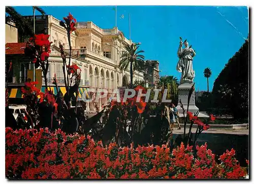 Cartes postales moderne Au Soleil de la Cote d'Azur Menton A M Le Palais de l'Europe et ses Jardins