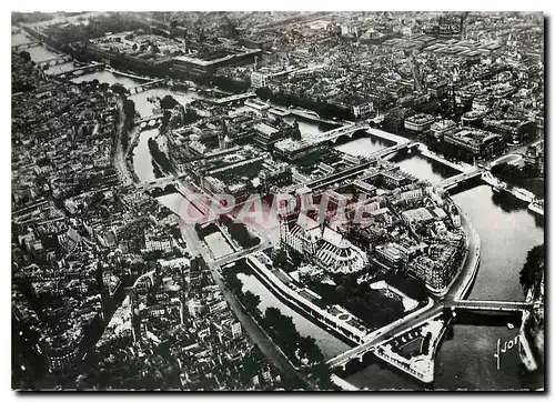 Moderne Karte Paris en Avion La Seine et L'Ile de la Cite