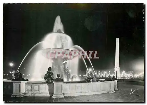 Cartes postales moderne Paris la Nuit La Place de la Concorde