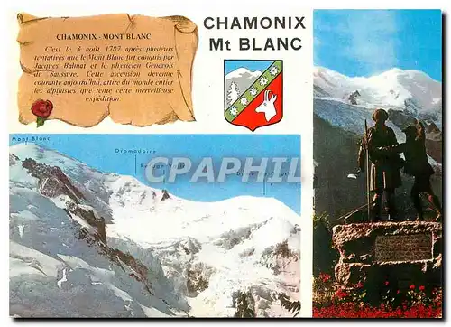 Moderne Karte Chamonix Mont Blanc H S Le Massif du Mont Blanc