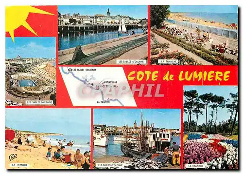 Cartes postales moderne Cote de Lumiere Cote de Fleurs La Tranche sur Mer Les Sables d'Olonne Bateau