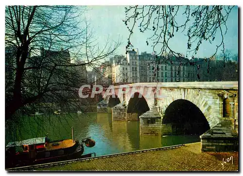 Cartes postales moderne Couleurs et Lumiere de France Paris Les bords de la Seine Le Quai d'Anjou et le Vieux Pont Marie