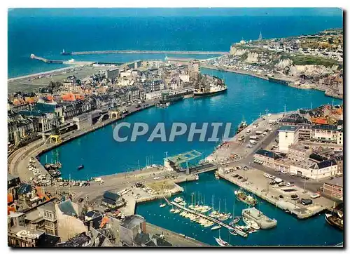 Cartes postales moderne Dieppe S Mar Vue generale aerienne du port La gare maritime