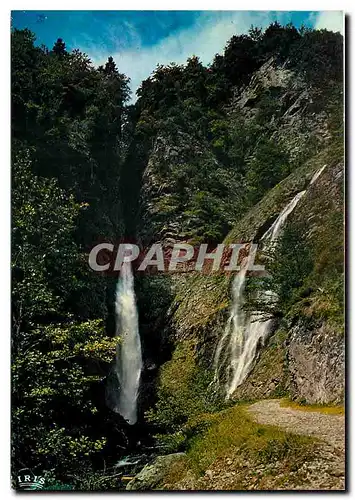 Moderne Karte Luchon Haute Garonne La Reine des Pyrenees Aux environs la cascade d'Enver dans la Vallee du Lys