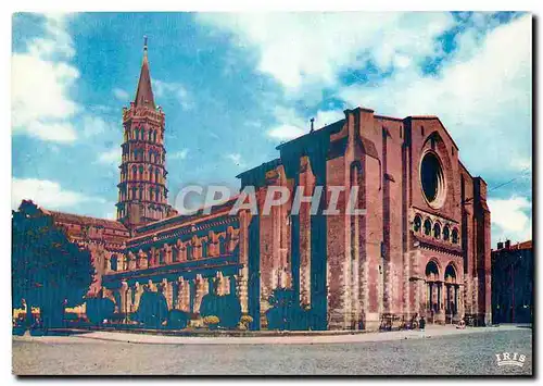 Cartes postales moderne Toulouse Ville d'Art Cite des Violettes la Basilique St Sernin XI XII siecle la plus grande egli