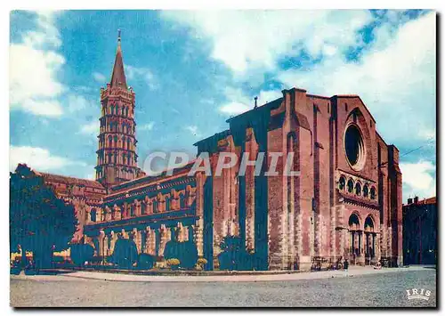 Moderne Karte Toulouse Ville d'Art Cite des Violettes la Basilique St Sernin XI XII siecle la plus grande egli