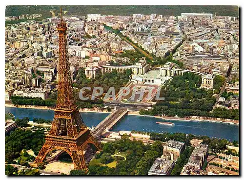 Cartes postales moderne Paris la Tour Eiffel la Seine et le Palais de Chaillot