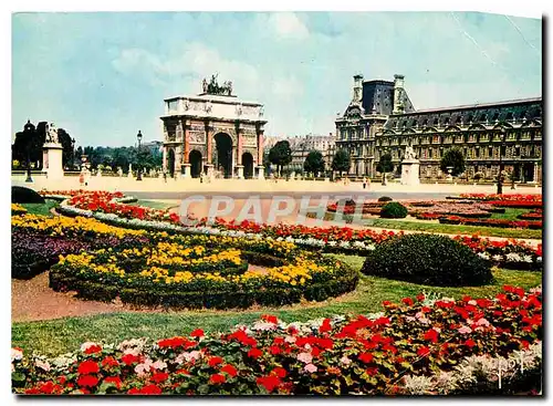 Cartes postales moderne Paris Jardin des Tuileries et Atc de Triomphe du Carrousel