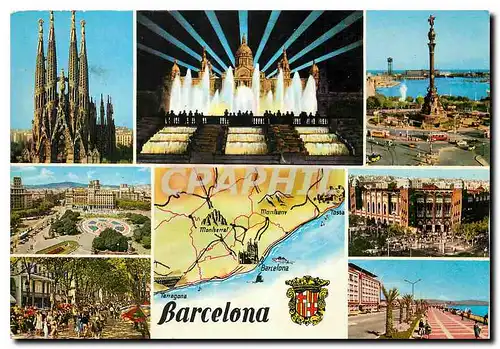 Cartes postales moderne Barcelona l'hidalgue cosmopolite et monumentale