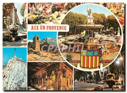 Cartes postales moderne Reflets de Provence Aix en Provence B du R Harmonie d'Eau de soleil de fleurs de legendes et d'h