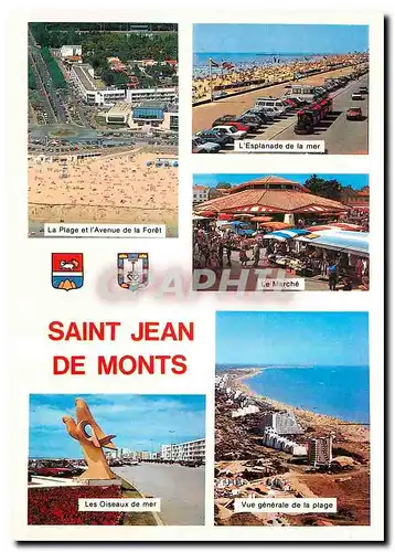 Moderne Karte Saint Jean de Monts Vendee