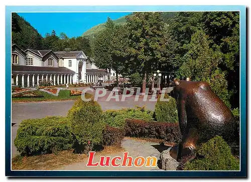 Moderne Karte Les Pyrenees Luchon Haute Garonne Les Thermes L'ours des Pyrenees face aux Thermes