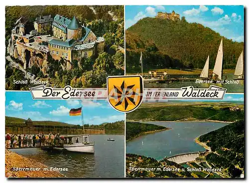 Cartes postales moderne Die Edertalsperre ist eine der grossten Talsperren Europas Waldeck