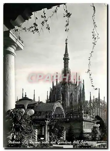 Moderne Karte Milano Il Duomo vista dal Giardino dell'Odeon