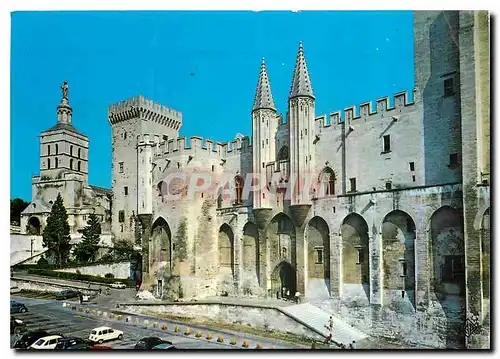 Moderne Karte Avignon Le Palais des Papes et Notre Dame des Doms