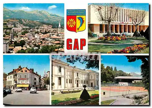 Cartes postales moderne Les Hautes Alpes Gap Vue generale Le Palais de Justice Place Alsace Lorraine Le Musee Les Tennis
