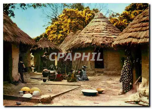 Cartes postales moderne Afrique en Couleurs Village africain
