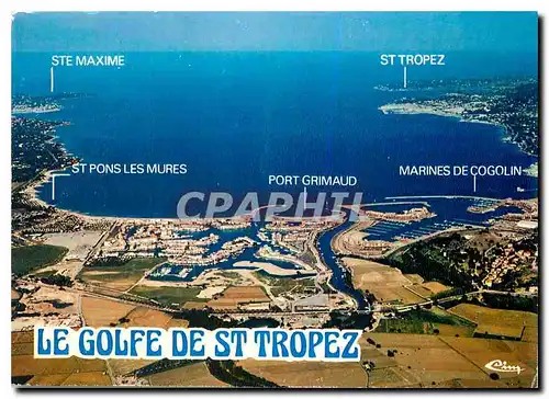 Cartes postales moderne Golfe de St Tropez Var Vue aerienne