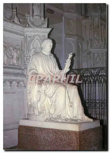 Moderne Karte Savoie Abbaye d'Hautecombe Le Roi Charles Felix Statue en marbre de Carrare