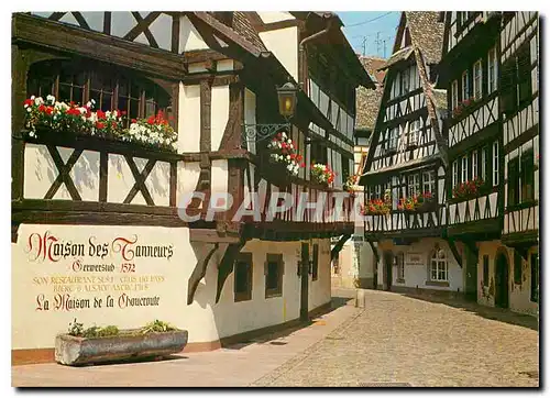 Moderne Karte Strasbourg Alsace Maison des Tanneurs rue du Bain aux Plantes