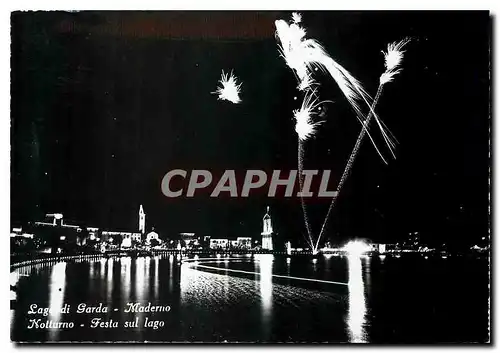 Cartes postales moderne Lago di Gardi Maderno Notturno Festa sul lago