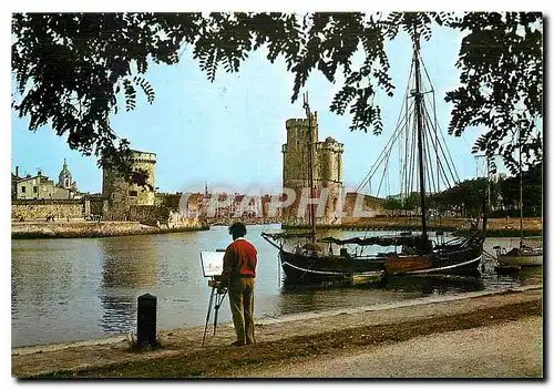 Moderne Karte La Rochelle Charente Maritime Tour de la Chaine Tour St Nicolas