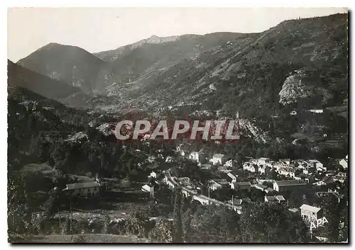 Moderne Karte Ax les Thermes Ariege Vue sur la Ville et la Riante Vallee de l'Ariege au fond le Pic du Saquet