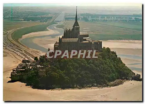 Moderne Karte Le Mont Saint Michel Manche Le Mont et le Couesnon