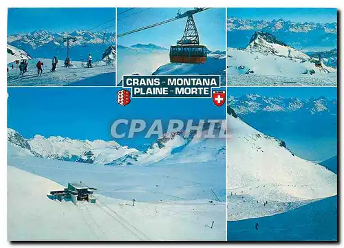 Cartes postales moderne Crans Montana Plaine Morte