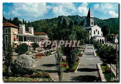 Cartes postales moderne Ax les Thermes Promenade de Couloubret Le Casino et l'Eglise Saint Vincent