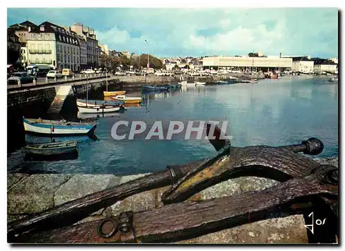 Moderne Karte La Bretagne en Couleurs Concarneau Les quais et le port de peche