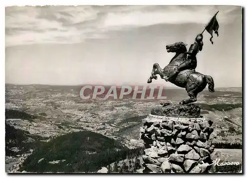 Cartes postales moderne Ballon d'Alsace La Statue de Jeane d'Arc et la Vallee de la Moselle