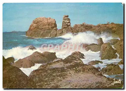 Moderne Karte Couleurs de Betagne Thegastel C du N Ville touristique Europe Le Grand Gouffre