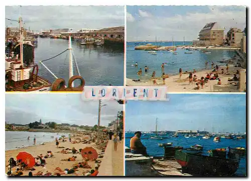 Cartes postales moderne La Bretagne Lorient Le Port Le Petit Port La plage de Toulhars Base sous marine vue de Kernevel